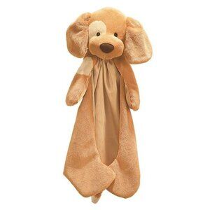 Baby Gund Spunky Huggybuddy Dog Puppy Plush Lovey Blanket 16" Blankie Brown
